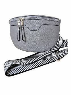 Elrozo Damentasche Umhängetasche Crossbody Bag Damen Handtasche Schultertasche Cross Body Kunstleder 02 (Stein Grau Tasche) von Elrozo