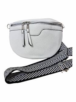 Elrozo Damentasche Umhängetasche Crossbody Bag Damen Handtasche Schultertasche Cross Body Kunstleder 02 (Weiß Tasche) von Elrozo