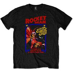 Elton John Offizielles T-Shirt Rocketman Live Photo 'Feather Suit Gr. M, Schwarz von Elton John