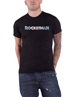 Elton John T Shirt Rocketman Movie Logo Nue offiziell Herren Schwarz L von Elton John