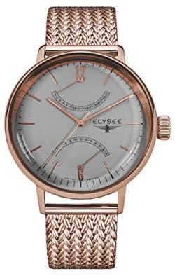 Elysee Unisex Erwachsene Analog Quarz Uhr mit Edelstahl Armband 13290M von Elysee