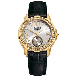 Elysee Unisex Erwachsene Analog Quarz Uhr mit Leder Armband 22004 von Elysee