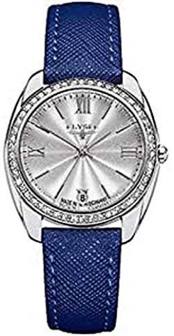 Elysee Unisex Erwachsene Analog Quarz Uhr mit Leder Armband 28600BLUE von Elysee