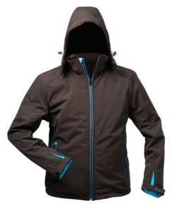 Elysee Winter Softshell-Jacke Uranus mit Kapuze - schwarz/blau - Größe: 4XL von Elysee