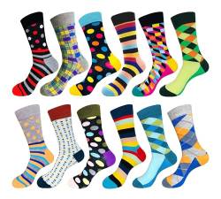 EmaoFun Bunte Socken Herren Lustige Socken Geschenke für Männer, Baumwolle(Polka Dot) von EmaoFun