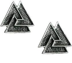 Valknut Anstecknadel aus englischem Zinn, handgefertigt, mit Geschenkbeutel, 59 mm von Emblems Gifts