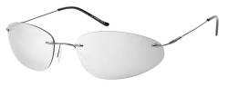 Emeco Matrix Style Neo Sonnenbrille Brille 9001BK (Silber verspiegelt) von Emeco