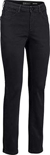 Emilia Parker Damen Superstretch Jeans in Schwarz, mit geradem Beinverlauf, Bequeme Jeanshose mit Stretch, praktische Five-Pocket-Ausführung, Damenbekleidung, Gr. 18-46 von Emilia Parker