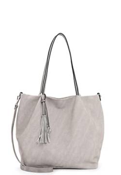 Emily & Noah Shopper E&N Elke 62792 Damen Handtaschen Uni lightgrey 810 von Emily & Noah