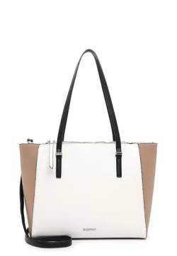 Emily & Noah Shopper E&N Ella 64356 Damen Handtaschen Zweifarbig white-kombi 398 von Emily & Noah