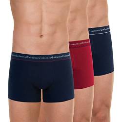 Eminence Business, Herren-Boxershorts, Mehrfarbig (Marine/Rouge/Anthrazit), Small, 3er-Pack von Eminence