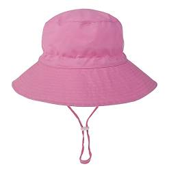 Emlivi Unisex Baby Sonnenhut Kleinkinder Kappe Mütze Fischerhut Strandhut Kinder Stern Hüte Für Mädchen Jungen Sommerhut UV Schutz UPF 50+, (Rosa 3-6 Jahre) von Emlivi