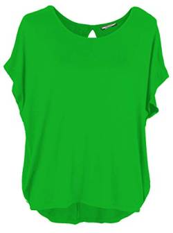 Emma & Giovanni Damen Basic Sommer T-Shirt/Oberteile Kurzarm, Grün, Gr.- DE 44-46 (Herstelleretikett XL) von Emma & Giovanni