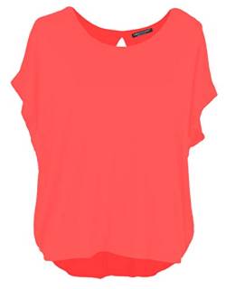 Emma & Giovanni Damen Basic Sommer T-Shirt/Oberteile Kurzarm, Orange, Gr.- DE 36-38 (Herstelleretikett M) von Emma & Giovanni