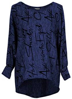Emma & Giovanni - Pullover/Sweatshirt Oversize- Damen (M, Blau) von Emma & Giovanni