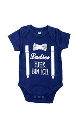 Emmis Glück Baby Body Ladies, hier bin ich - Gr. 50/56 Geschenk zur Geburt 100% Baumwolle von Emmis Glück