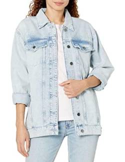 A|X ARMANI EXCHANGE Damen Basics by Armani Oversized Stone Washed Jacke Jeansjacke, Indigo, Denim, L von Emporio Armani