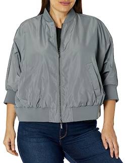 A|X ARMANI EXCHANGE Damen-Bomber, 3/4-Ärmel, wendbar, Geheimgarten-Druck, Bomber, Schlange, L von Emporio Armani