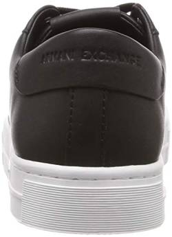 Armani Exchange Damen Cow Leather lace up Sneaker, Schwarz (Black + White A120), 37 EU von Emporio Armani