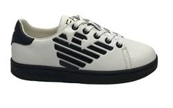 EA7 EMPORIO ARMANI Sneaker Pelle White/blu ZS23EA03 XSX101 34 von Emporio Armani