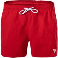 EMPORIO ARMANI Herren Badeshorts rot Mikrofaser unifarben von Emporio Armani