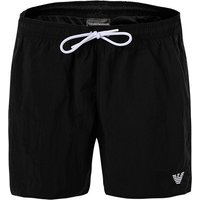 EMPORIO ARMANI Herren Badeshorts schwarz Mikrofaser unifarben von Emporio Armani