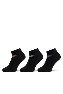 EMPORIO ARMANI Herren Eagle Logo 3-Pack Sneaker Socken, SCHWARZ/SCHWARZ/SCHWARZ, L von Emporio Armani