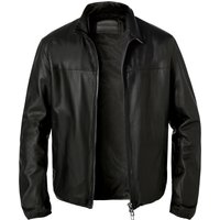 EMPORIO ARMANI Herren Lederblouson schwarz Lammnappa unifarben von Emporio Armani