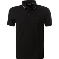 EMPORIO ARMANI Herren Polo-Shirt schwarz Baumwoll-Piqué von Emporio Armani