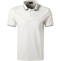 EMPORIO ARMANI Herren Polo-Shirt weiß Baumwoll-Piqué von Emporio Armani
