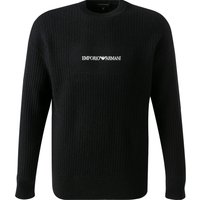 EMPORIO ARMANI Herren Pullover schwarz Schurwolle unifarben von Emporio Armani