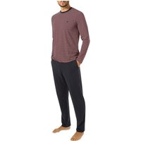 EMPORIO ARMANI Herren Pyjama blau Jersey-Baumwolle Gestreift von Emporio Armani