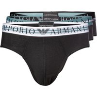 EMPORIO ARMANI Herren Slips schwarz Baumwolle unifarben von Emporio Armani