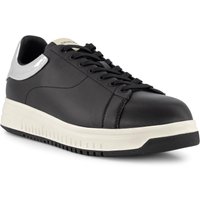 EMPORIO ARMANI Herren Sneaker schwarz Glattleder von Emporio Armani