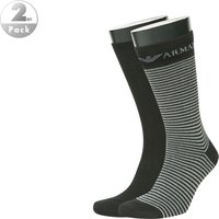 EMPORIO ARMANI Herren Socken schwarz Baumwolle & Mix Gestreift von Emporio Armani
