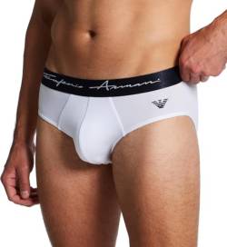 EMPORIO ARMANI Herren Soft Modal Briefs, White, L von Emporio Armani