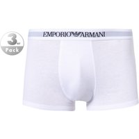 EMPORIO ARMANI Herren Trunks weiß Baumwolle unifarben von Emporio Armani