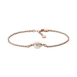 Emporio Armani Armband Für Frauen, Innenlänge: 16Cm+ 2Cm Verstellbare Kette Größe Perle: 9-10mm Rose Gold Sterling Silber Armband, EG3533221 von Emporio Armani