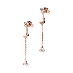 Emporio Armani Damen Ear-Jacket-Ohrringe Hängeohrringe Sterlingsilber roségoldfarben, EG3488221 von Emporio Armani