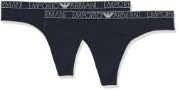 Emporio Armani Damen Emporio Armani Women's 2-pack Essential Studs Logo Thong Panties, Marine, M EU von Emporio Armani