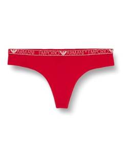 Emporio Armani Damen Emporio Armani Women's 2-pack Essential Studs Logo Thong Panties, Ruby Red, L EU von Emporio Armani