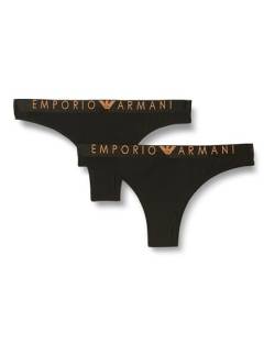 Emporio Armani Damen Emporio Armani Women's 2-pack Iconic Microfiber Brazilian Briefs, Schwarz, M EU von Emporio Armani