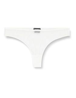 Emporio Armani Damen Emporio Armani Women's All Over Mesh Monogram Thong Panties, Pale Cream, XL EU von Emporio Armani