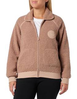 Emporio Armani Damen Emporio Armani Women's Fuzzy Fleece Full Zip Jacket, Hazel Brown, L EU von Emporio Armani