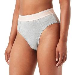 Emporio Armani Damen Emporio Armani Women's High Waist Iconic Logoband Briefs, Light Grey Melange, M EU von Emporio Armani