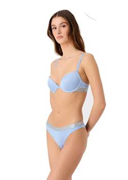 Emporio Armani Damen Emporio Armani Women's Iconic Microfiber Brazilian Briefs Bikini Style Underwear, Periwinkle, XL EU von Emporio Armani