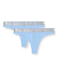 Emporio Armani Damen Emporio Armani Women's Iconic Microfiber Thong Panties, Periwinkle, M EU von Emporio Armani