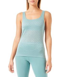 Emporio Armani Damen Emporio Armani Women's Tank All Over Logo Mesh T Shirt, Arctic, XL EU von Emporio Armani