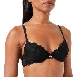 Emporio Armani Damen Emporio Armani Women's With Removable Pads And 2loop Eternal Lace Push Up Bra, Schwarz, 36 / 80C EU von Emporio Armani