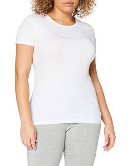 Emporio Armani Damen Iconic Cotton T-Shirt, L, Weiß von Emporio Armani